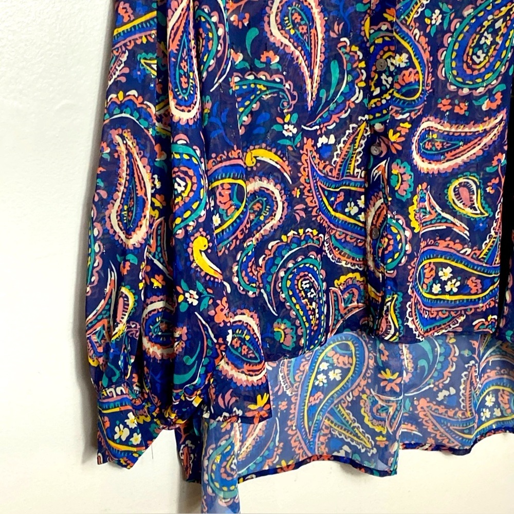 Molly Bracken Loose Paisley Shirt size M - Picture 8 of 13